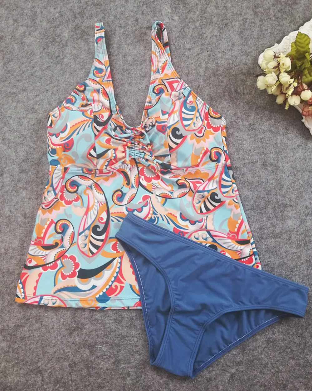 

Printed women's bathing suits fatter larger size bikinis swimwear women two piece swimsuit swimming suit