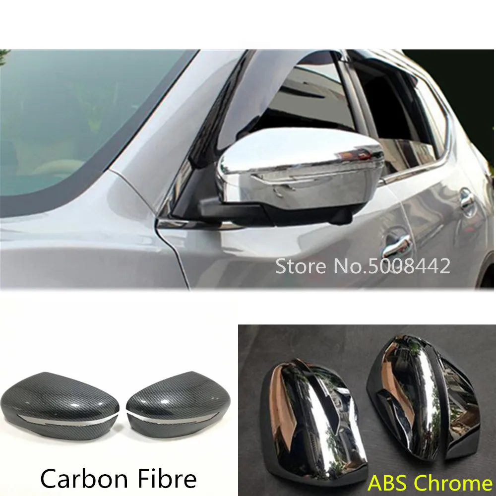

For Nissan X-trail xtrail T32/Rogue 2017 2018 2019 car back rear view rearview side door mirror cover stick trim frame lamp 2pcs