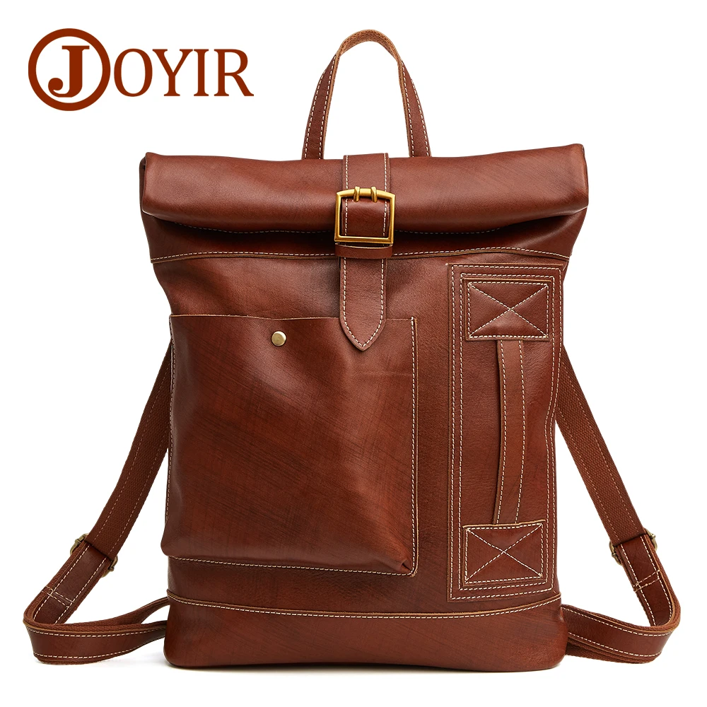 JOYIR Luxury Brand Men Backpack Genuine Leather Men Bag Cowhide Leather Causal Male Backpack Vintage Travel Bags School Bag JOYIR Luxury Brand Men Backpack Genuine Leather Men Bag Cowhide Leather Causal Male Backpack Vintage Travel Bags School Bag