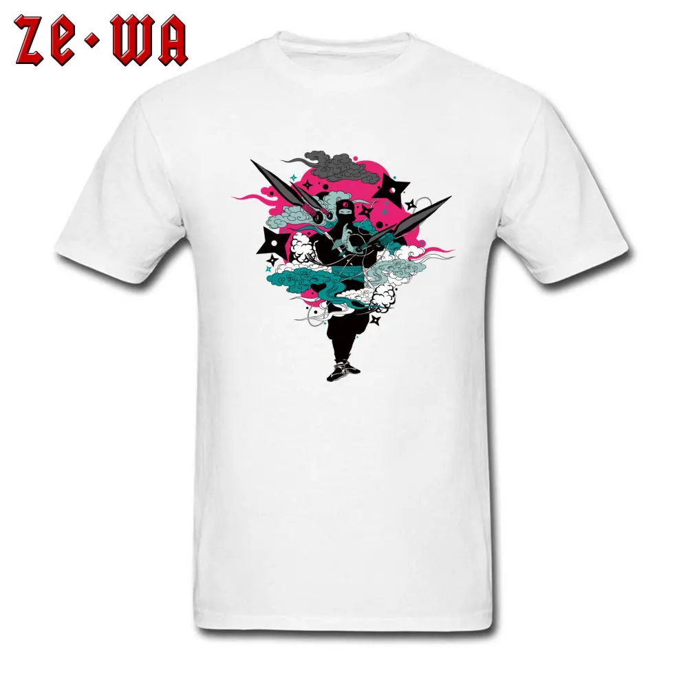 Men Brand Tops Shirts Round Collar VALENTINE DAY 100% Cotton T Shirts Europe japan samurai ninja japanese color T Shirts japan samurai ninja japanese color white