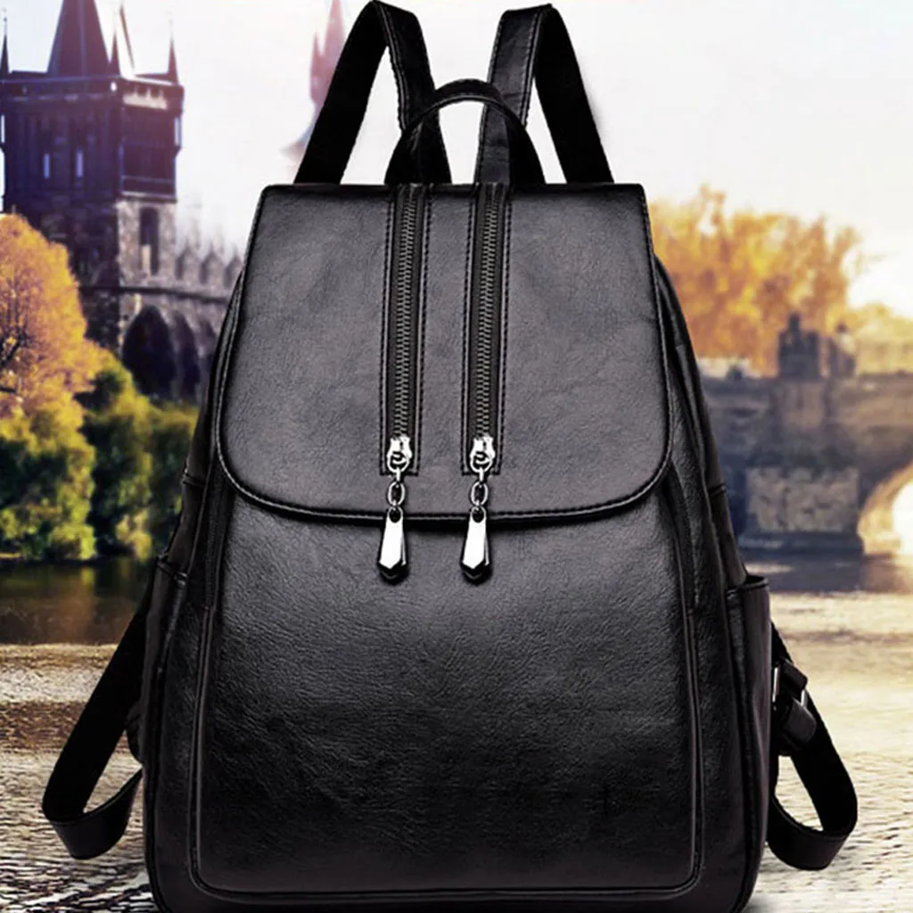 Laptop Backpack Women Leather Luxury Backpack Women Fashion Backpacks Satchel School Bag Pu Brand New rugzak