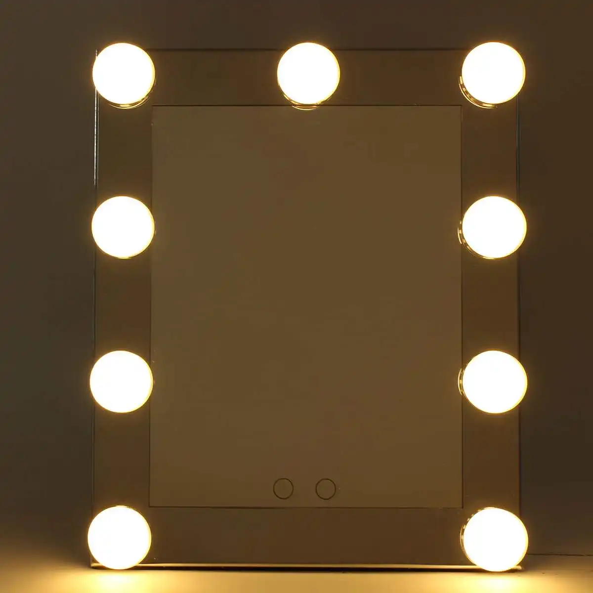 Туалетный столик с подсветкой, зеркало для макияжа с 9 светодиодный лампочками, сенсорный экран, косметическое зеркало, регулируемый косметический инструмент