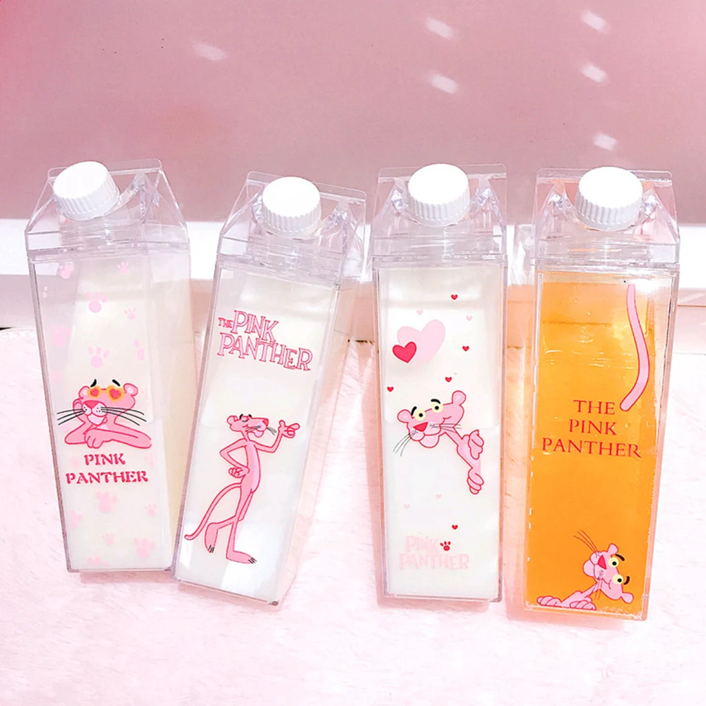 Портативная коробка для молока в форме бутылки для воды уникальный мини мультфильм Леопард Открытый бутылки для воды походные BPA бесплатно кофе пиво посуда для напитков