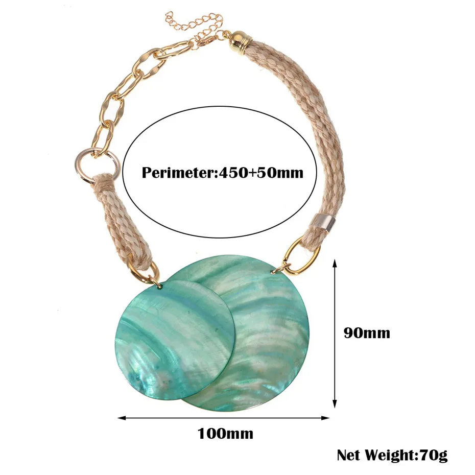 Новинка большой кулон ракушка яркое женское ожерелье s Модные женские ювелирные изделия воротник concha 5 цветов