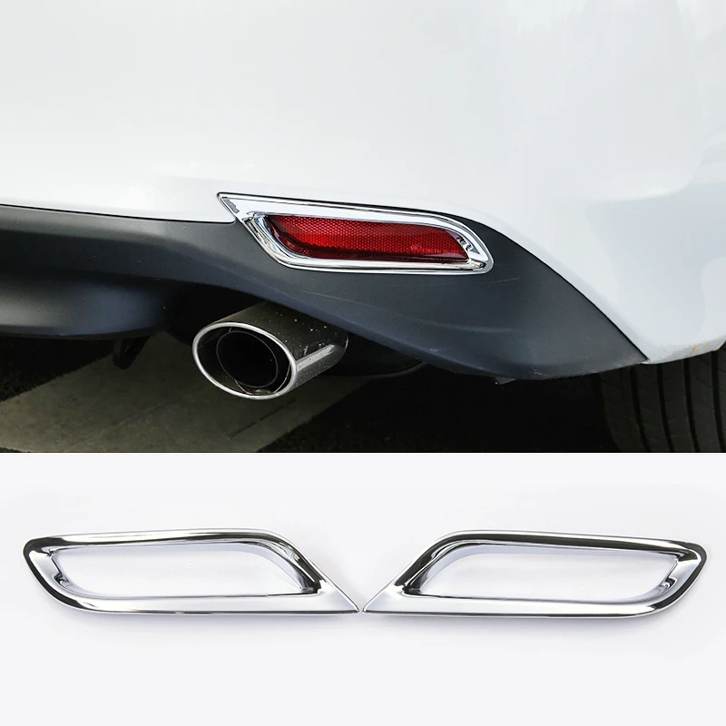 

For Toyota Camry 8th XV70 2018 ABS Chrome Car Back Frame Rear Fog Light Decoration Lamp Covers Trim Car accessories styling 2pcs