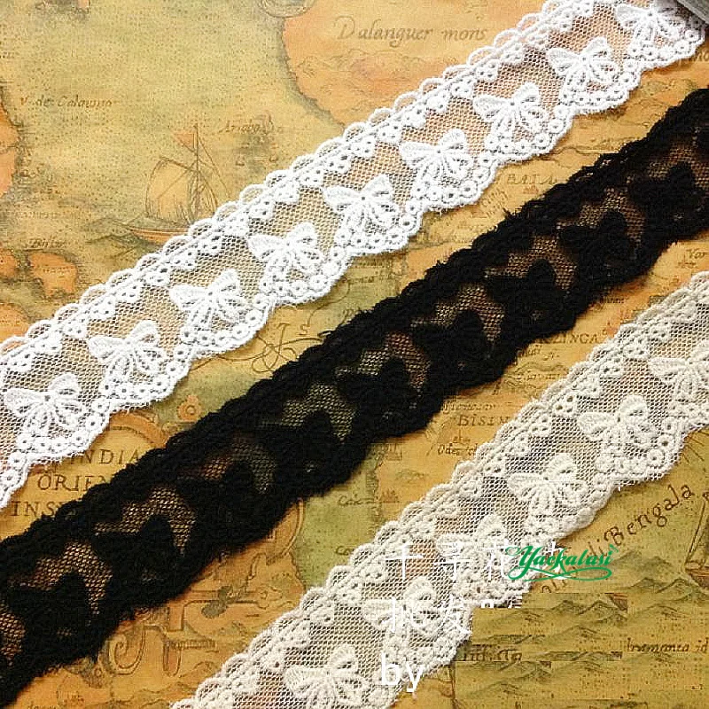 YACKALASI 15 Yds Tulle Embroidered Lace Fabric Soft Tulle Sewing Lace Flower Skirt Apparel Trims