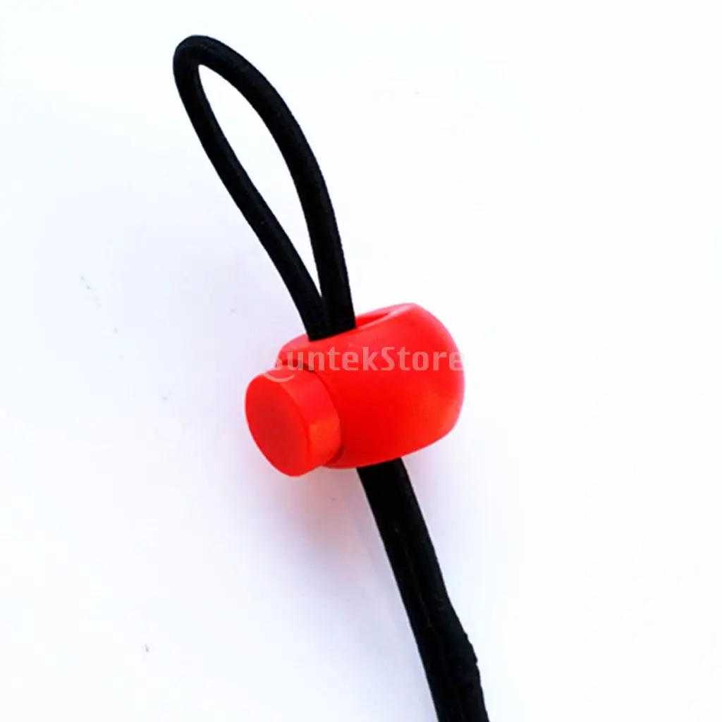 10 Pieces Durable Plastic Shock Cord Bungee Rope Toggle Fastener Terminal End Lock Stoppers Spring Ball Buckles