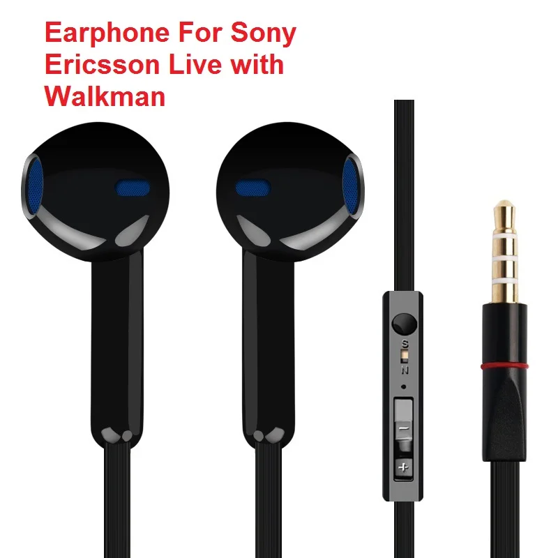 Абсолютно новые стерео наушники для sony Ericsson Live с Walkman наушники гарнитуры с микрофоном пульт дистанционного управления громкостью наушники