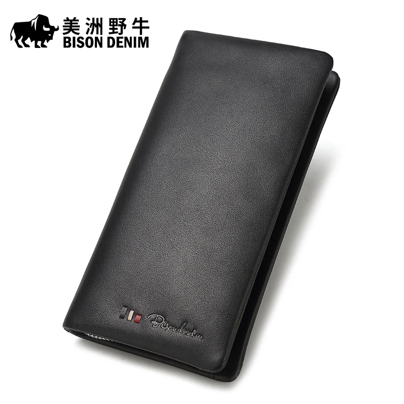 

BISON DENIM Brand Men Genuine Leather Bag Large Capacity Clutch Bag High Quality Men's Wallet Business Handbags Free Shipping