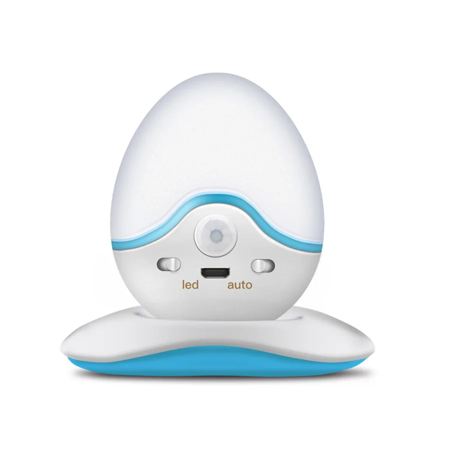 

Egg Shaped LED Motion Sensor Night Light Two Colors Soft LED Bedroom Night Lamp Baby Children Lamp for Bedside Cabinet Corridor
