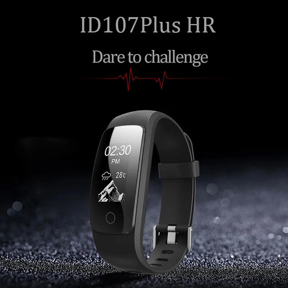 VOBERRY ID107 Plus HR смарт браслет монитор сердечного ритма Мульти Спорт кардио фитнес