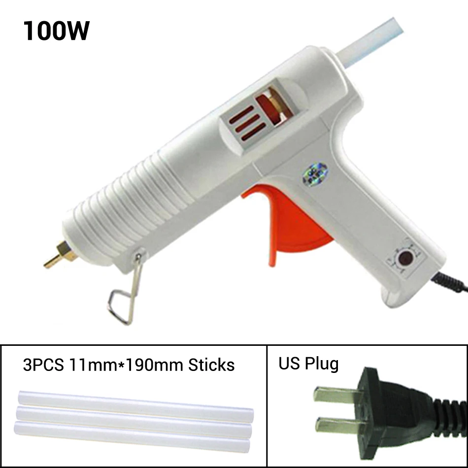 100 Вт постоянная температура горячий клеевой пистолет Профессиональный высокотемпературный нагреватель тепловой инструмент для ремонта 11 мм клеевые палочки силикон ручные инструменты