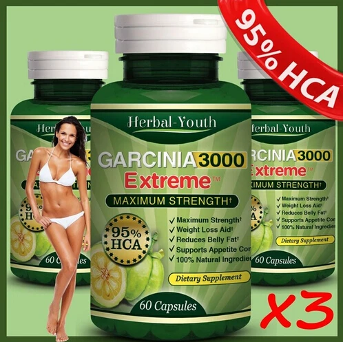 3 X garcinia cambogia extract 95%HCA slimming diet products to weight lose and burn fat garcinia cambogia for slimming product