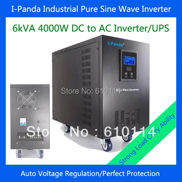 CE RoHS 6000VA 4000w DC to AC power inverter 4000w pure sine wave