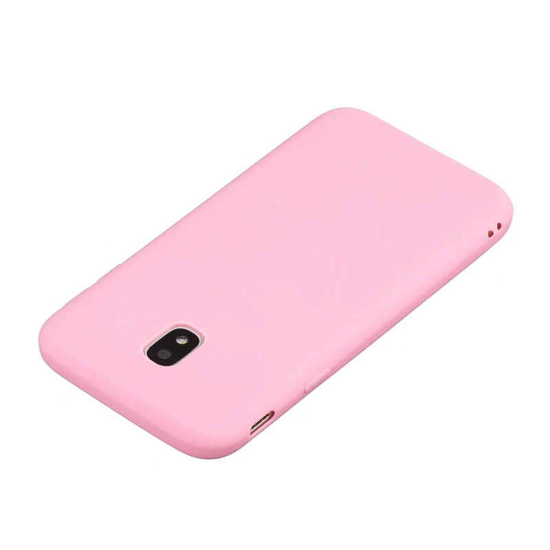Резиновая силиконовая задняя крышка для Samsung Galaxy J5 2017 j530 чехол карамельный цвет