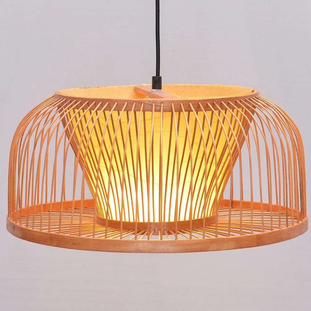 

South Asian bamboo Dining Room Pendant Lamp Hand-Made Japanese Restaurant Pendant Lights Country Rustic Hanging Lamps