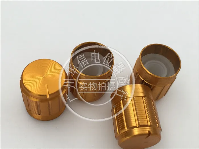 10pcs C15 15MM * 17MM volume potentiometer knob cap / gold knob cap for flower axis potentiometer