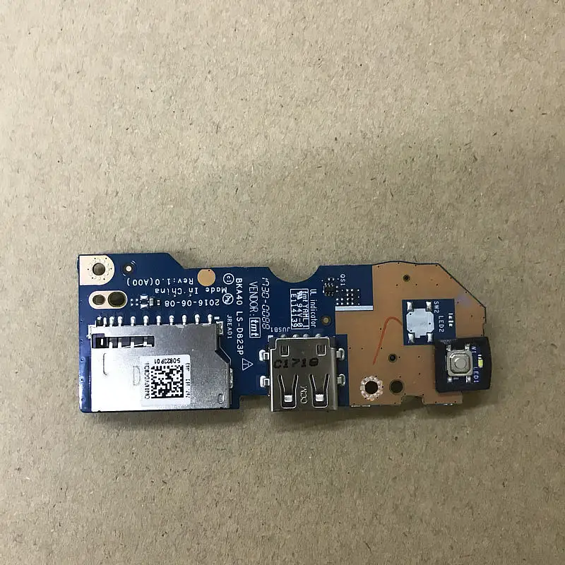 Оригинальный Для DELL 14 7460 usb кнопка включения платы LS-D823P 0857WR 857WR cn-0857WR | Компьютеры и