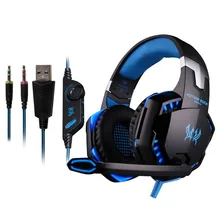 KOTION EACH G2000 Earphone Gaming Headset Gamer PC Headphhone Gamer Stereo Gaming Headphone with microphone Led For Computer