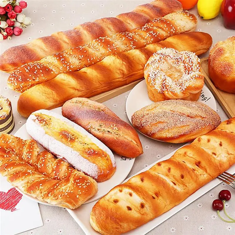Защита окружающей среды муляж пищевых продуктов PU имитационный хлеб модель торта кунжут фундук хлеб фотография Подставки для домашнего декора