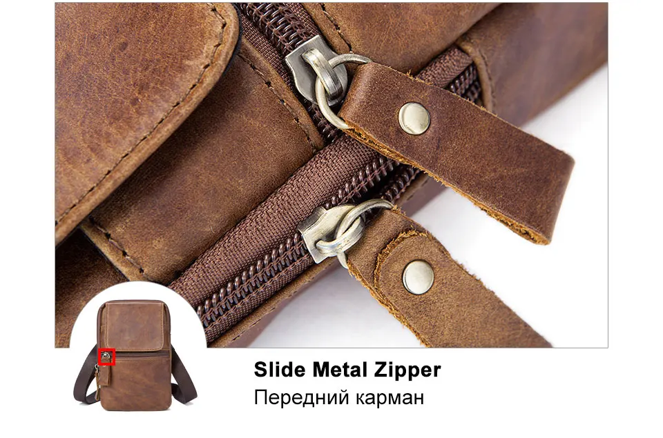 11 leather waist pack male genuine leather