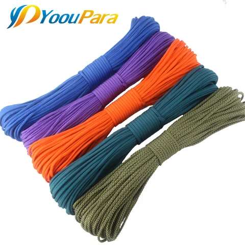 Cuerda Escalada Strand Paracord 550 Parachute Cord Corda Paracorde Campling Outdoor Survival 252 Cores 1000ft 7