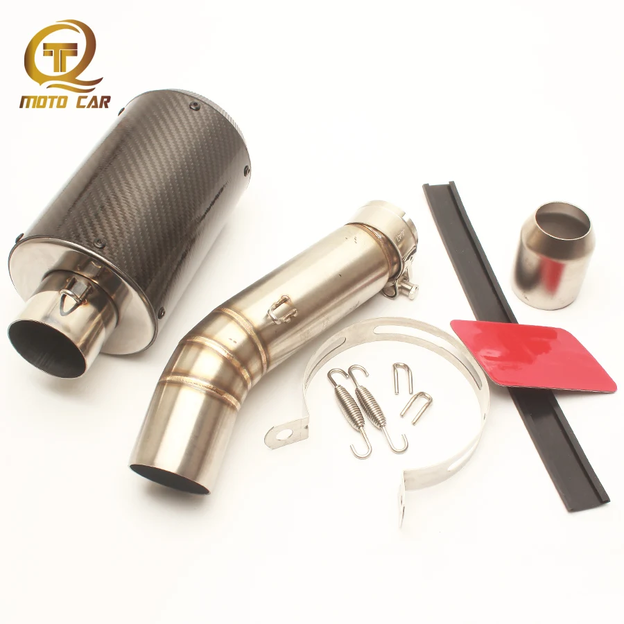 

PitBike Carbon Fiber Full Exhaust System Escape Moto 51MM Clamp Spring Connect Pipe for Honda CBR500 CBR500R 2012 2013 2014 2015