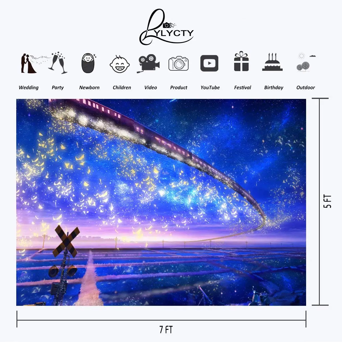 7x5ft креативный фон для фотосъемки с летящим поездом идеальный транспорт
