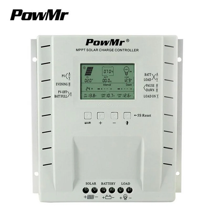 MPPT Солнечный контроллер 40A 60A 12 V/24 V Автоматическая идентификация зарядка солнечных батарей контроллер