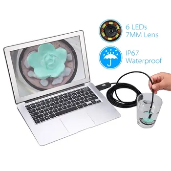 

Car diagnostic scanner tool Android OTG USB Endoscope Inspection Borescope 5M 2M 1M 6 LED 7MM Lens USB Wire Snake Tube Camera