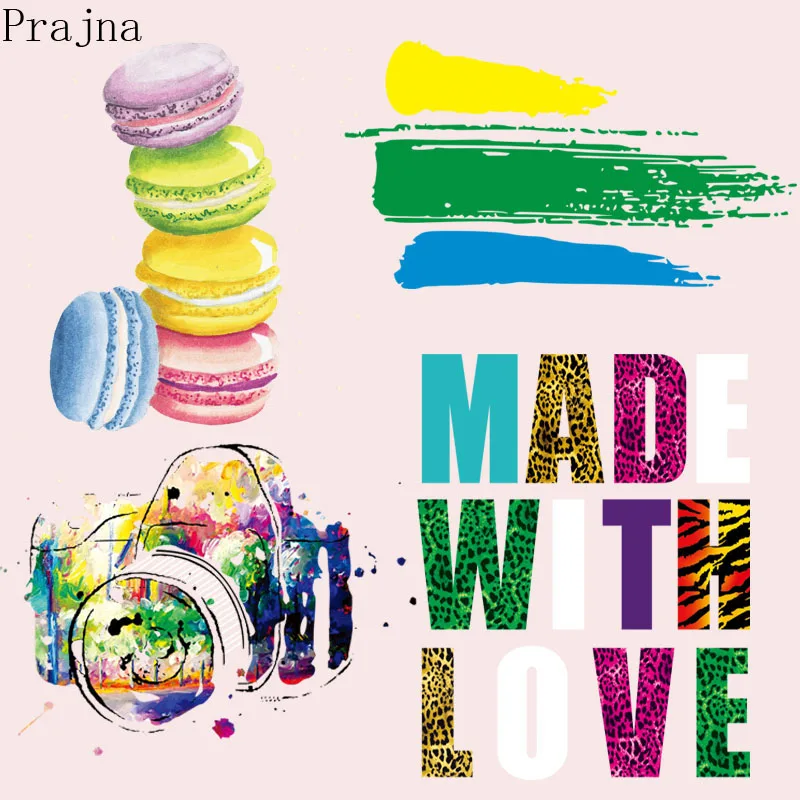 

Prajna Thermal Iron On Transfer Vinyl Heat Transfer Sticker Print On Clothing Patches Fashion Letter Applique Stripes Badge New
