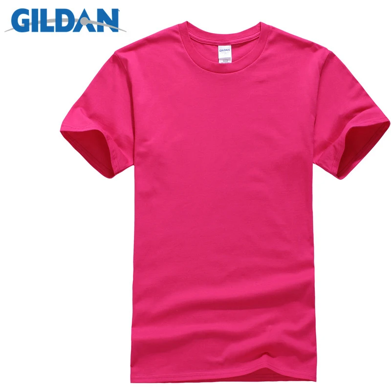 GILDAN летние мужские футболки одноцветные приталенные футболки с коротким рукавом мужские Новые топы с круглым вырезом базовые футболки брендовая одежда размера плюс