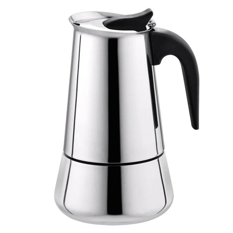 1 шт. 100/200/300/450 мл кофейник из нержавеющей стали Moka Кофеварка чайник Mocha плита