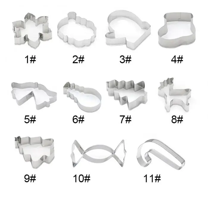 Нержавеющая сталь Рождество торт резка для печенья и помадки форма для выпечки кекс Кондитерские DIY Инструменты XHC88