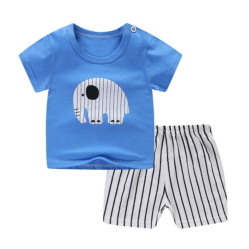 طفل الفتيان الملابس مجموعات الفتيات الملابس SetSummer الكرتون T-قميص + بانت الرضع طفل Homewear الاطفال Bebes دعوى الأطفال وتتسابق