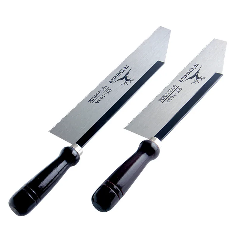 Hand Saw 200mm/250mm Mini Hacksaw Hardwood Handle 65# Manganese Steel For Woodworking