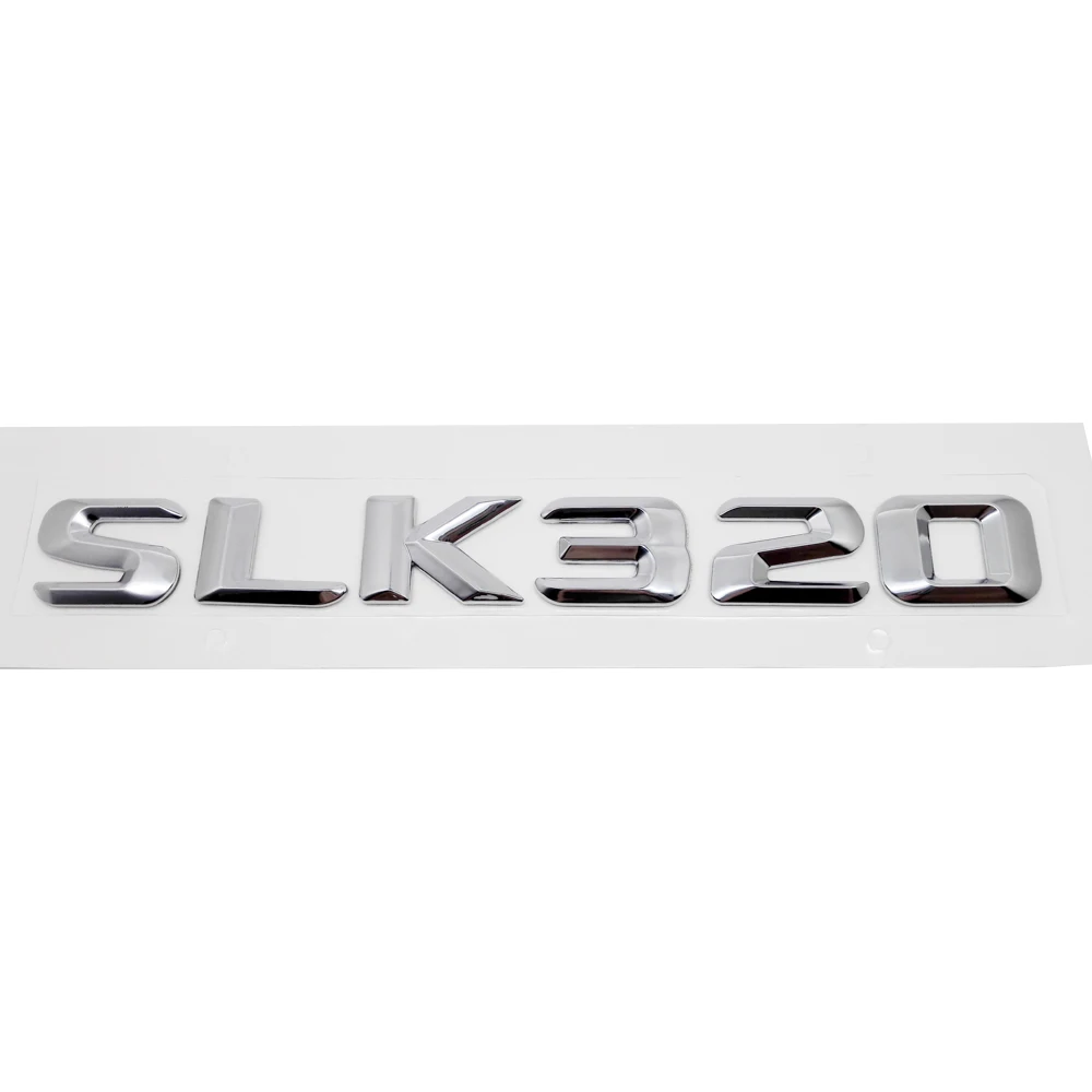 For Mercedes Benz SLK Class SLK300 SLk320 SLK350 R170 R171 R172 Chrome Number Letters Rear Trunk Emblem Badge Sticker - Название цвета: SLK320