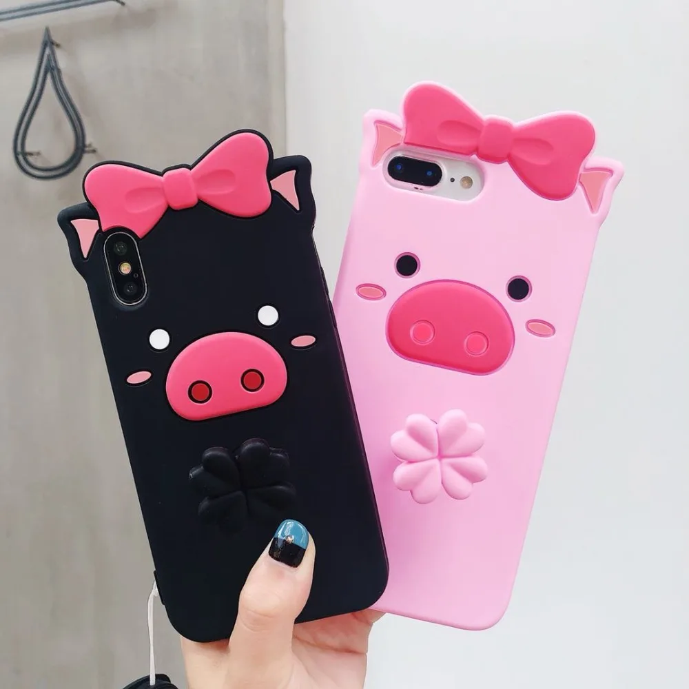 

For iPhone X 7 8 Plus Case 3D Cute Cartoon Butterfly pig Liquid Quicksand Cases For iPhone 6 6S Plus Silicon Soft TPU Fundas
