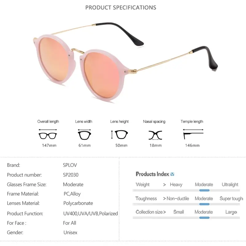 SPLOV, круглые поляризационные солнцезащитные очки для мужчин и женщин, винтажные зеркальные солнцезащитные очки с покрытием, брендовые дизайнерские женские очки Oculos De Sol
