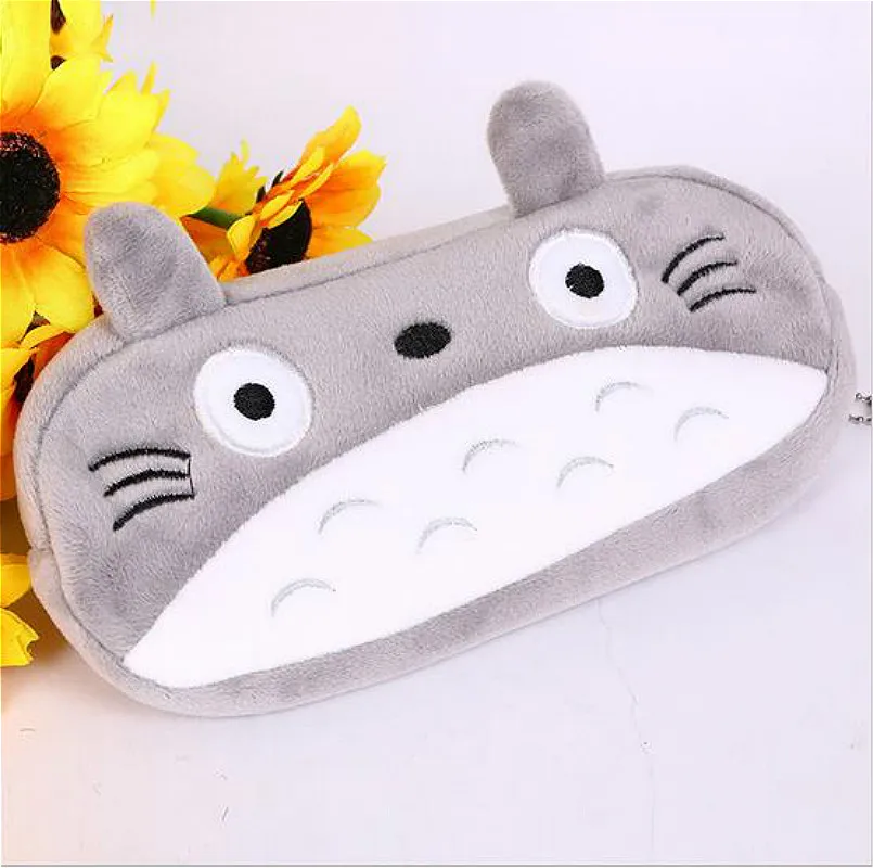 

1pcs kawaii Plush Pencil Case cute Totoro pattern Office Student Pencil Cases School Supplies Pen Box Astuccio Scuola