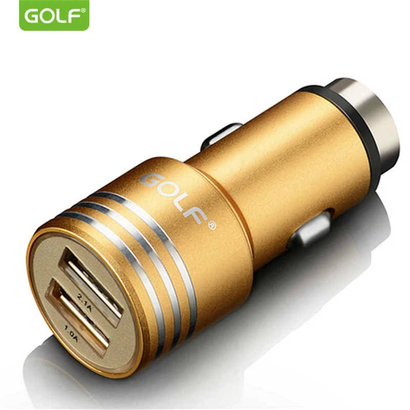 GOLF Metal Safety Hammer Smart Auto Автомобильное зарядное устройство для iPhone 5/6/7 Android мобильный