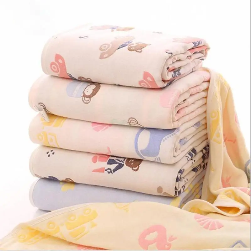 

Newborn baby swaddle wrap warm blanket Muslin Cotton Baby Swaddle Receiving Blankets Cartoon infant Bedding Swaddle Towel D3