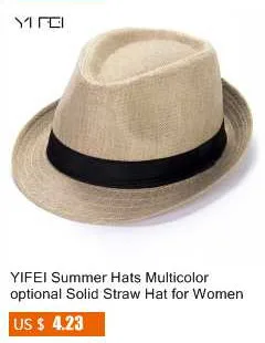 Бренд YIFEI, новая мода, чистые Мужские Женские шапки с большими полями, британский классический стиль, шляпка для официальных мероприятий широкополая джазовая шляпа, винтажные Популярные кепки