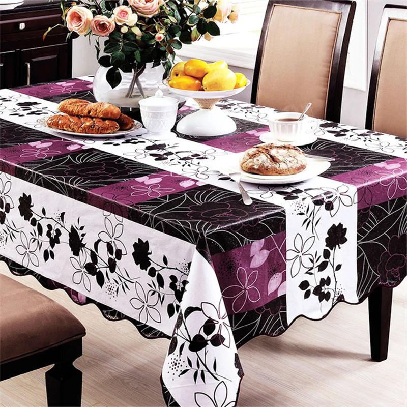 8 Types Simple Plaid Waterproof PVC Plastic Tablecloth For Table Oilproof Fabric Retangle Tea Table Cover  Hotel & Home Decor   