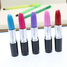 5 шт. милые Kawaii губная помада, Шариковые школьные принадлежности, креативные канцелярские принадлежности, Подарочная декоративная шариковая ручка