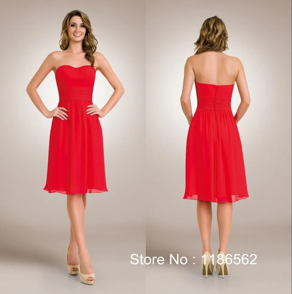 Summer Dresses Red Maid of Honor