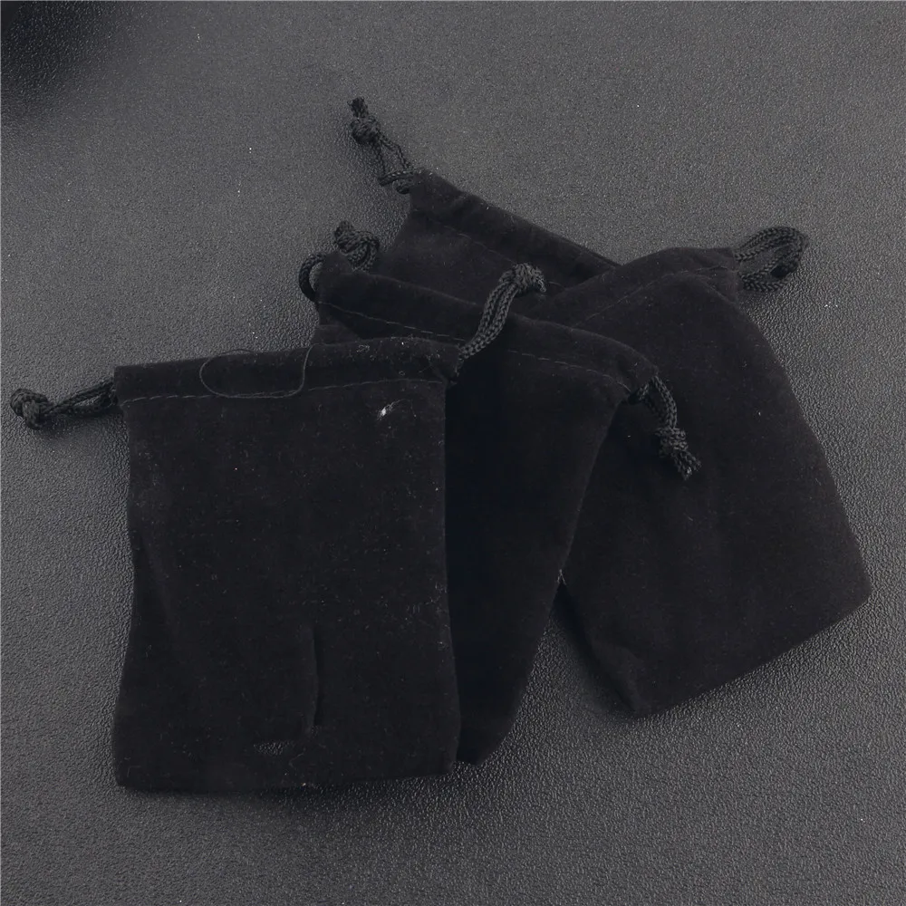 5 шт. 7*9 см черный бархат Кольцо Серьги Браслет для колье и сумки дисплей упаковка Подарочный мешочек