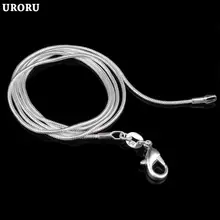 925 sterling silver Snake Chain font b Necklace b font Statement Jewelry choker Women sterling silver