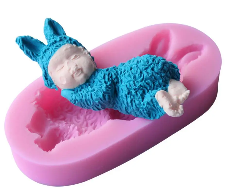 

DIY three-dimensional rabbit fondant green liquid food-grade silicone mold silicone mold baking tool cake decoration mold