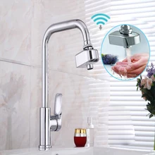 JMKWS Saving Water Automatic Infrared Sensor Faucet Kitchen Accessories Inductive Nozzle Filter Adapter Hand Free Battery Power